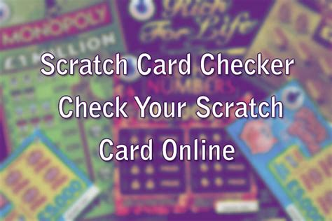 Scratch Card Checker .